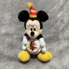 ディズニー　ミッキーマウスバースデーぬいぐるみキーチェーン