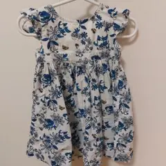 【size80～90cm相当】プチバトー　花柄ワンピース