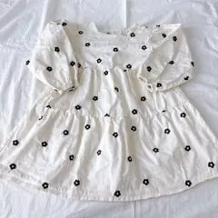 花柄刺繍 長袖ワンピース 120