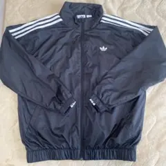 adidasオリジナルスブラック ナイロンジャケット J/L