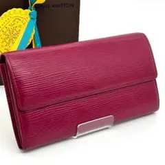 ルイヴィトン エピ 長財布 ポルトフォイユサラ　フューシャ ピンク
