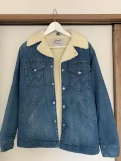 古着 vintage ラングラー シェルパランチコート L オンブレチェック ラングラー デニム ランチコート ラスティックネイビー WRANGLER