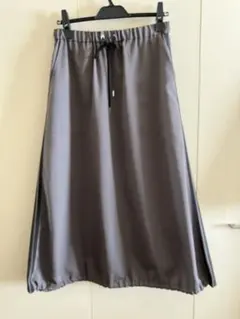 グレー バルーンスカート ドローストリング付き