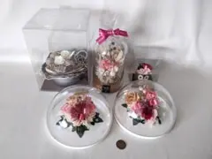 ●プリザーブドフラワー　5点まとめて●バラ他