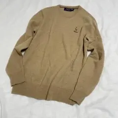 ラルフローレン♡ メリノウールクルーネック セーター　ワンポイント刺繍