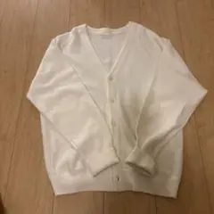 GU ホワイト Vネック カーディガン Sサイズ