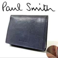 ✨新品✨Paul Smith✨ポールスミス✨インカスレザー✨三つ折り財布ネイビー