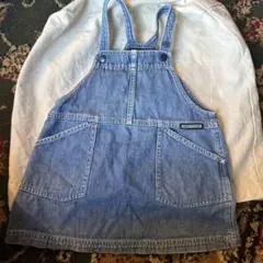 COMME CA ISM デニムオーバーオールワンピース 90