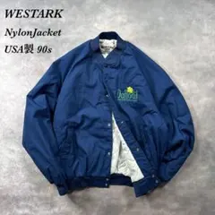 90s古着USA製ウエストアーク競走馬企業物　中綿ナイロンジャケット U53