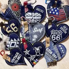 デニムハートチャーム♡10個