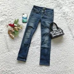 マウジー デニムパンツ シーンズ ジーパン スキニー 23 日本製 カジュアル