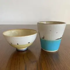 作家　陶芸作家　織部　弥七田織部　湯呑み　そば猪口 作家 陶芸作家 織部 弥七田織部 湯呑み そば猪口 - メルカリ