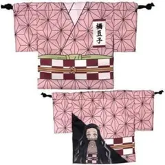 鬼滅の刃 竈門禰豆子 羽織風巾着 巾着袋 竈門 禰豆子 鞄 バッグ ポーチ