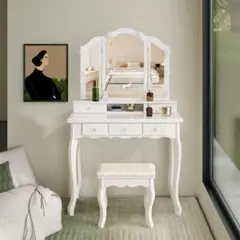 IKEA ホワイト ドレッサー・鏡台 - メルカリ