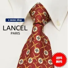 素敵！LANCEL ランセル 総柄 ネクタイ（レッド）美品！