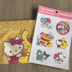 【非売品】サンリオキャラクターズ　ジッパーバッグ＆クリアステッカー