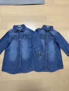 双子　女児　デニムワンピース　110センチ