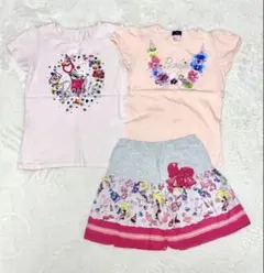Barbie バービー 夏服 半袖 Tシャツ スカパン まとめ売り ピンクのサムネイル