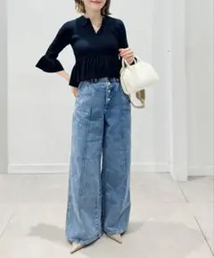 きよっぺ様専用新品タグ rokh ワイドジーンズ GU ジーユー ロク コラボ