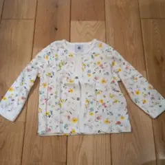 PETIT BATEAU プチバトー　花柄カーディガン 12m/74㎝