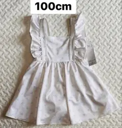 ワンピース　水着 白　女の子　100cm
