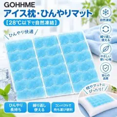 アイス枕 【28℃自然凍結＆結露なし＆42×30cm】ひんやりマット