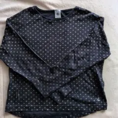 Petit Bateau ネイビー ドット柄 長袖カットソー 8ans　ロンＴ