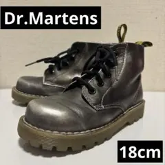 の*の様 Dr.Martens ブーツ 18cm ブラックシルバー メタリックグのサムネイル