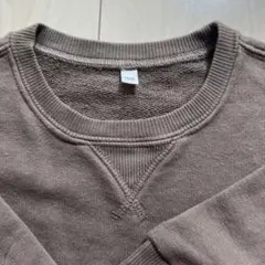 ブラウン クルーネック トレーナー 100