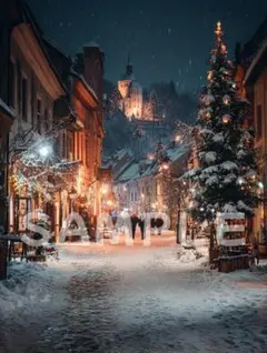 【光彩る聖夜】A4 グラフィックアート インテリア お洒落 ポスター166