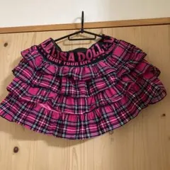 LIZLISA dollのピンクチェックスカート