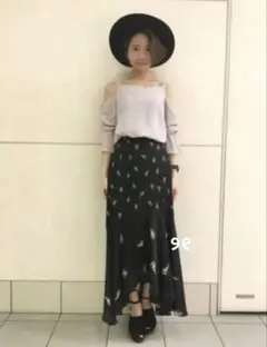 SNIDEL スカート ロング ロングスカート 花柄 スナイデル