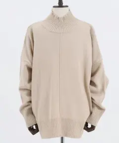 ⭐︎新品未使用タグ付き⭐︎【CAMBIO】ルーズタートルネックニットプルオーバー