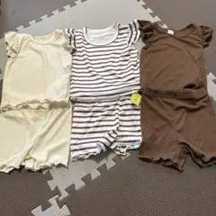 新品 SHEIN 子供用 キッズ服 半袖トップス ショートパンツ 3点セットのサムネイル