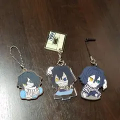 鬼滅　伊黒小芭内　ラバスト&アクリルキーホルダー　3点セット