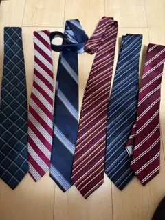 美品　ネクタイセット 6本 ストライプ チェック