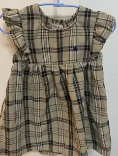 Polo チェック柄 ノースリーブワンピース 90