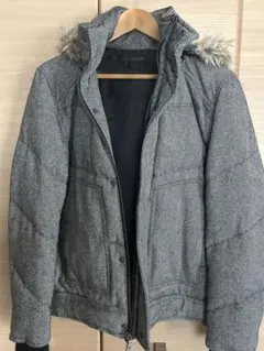 グレー ダウンジャケット フード付き サイズ3