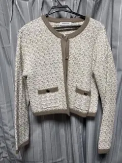 NATURAL BEAUTY BASIC ツイーディーニットカーディガン