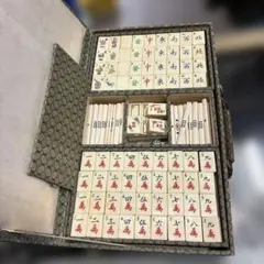 麻雀牌 背竹牌 昭和レトロ ヴィンテージ ケース付き 麻雀セットVintage