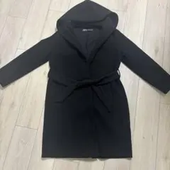 ZARA フード付きガウンコート S