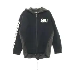 ディースクエアード ロゴ プリント ジップアップ パーカー プルオーバー/メンズ