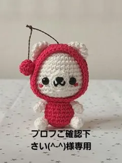 プロフご確認下さい(^-^)様専用 さくらんぼの格好した白くまちゃん