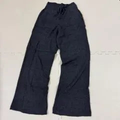 ◾️UNIQLO ウォッシャブルニットリブパンツ　グレー