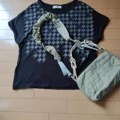 SUPER HAKKA 猫柄 千鳥格子風 Tシャツ★マーブルシュッドsm2好きにのサムネイル