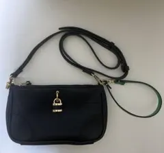 レイジースーザン　黒グリーンハンドル　ミニショルダー　Kakatoo カカトゥ