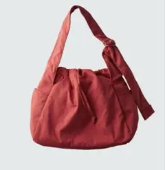 ユニクロC ソフトパフィーショルダーバッグ レッド