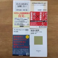 「ネットは社会を〜」「大学はもう〜」「マックス・ウェーバーを〜」「知性の限界」