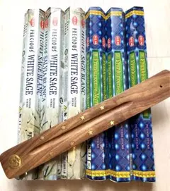 ホワイトセージ×フランキンセンスミルラ　6箱セット　お香立てセット　浄化のサムネイル