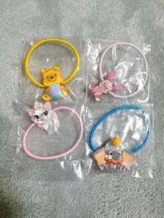 ディズニーキャラクター　Twinkle ゴム ガチャ 4種セット
